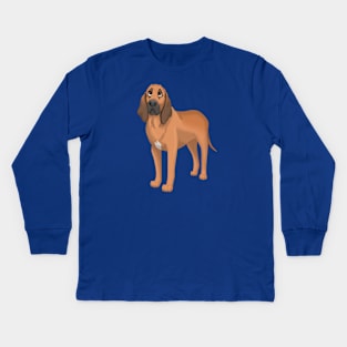 Bloodhound Dog Kids Long Sleeve T-Shirt